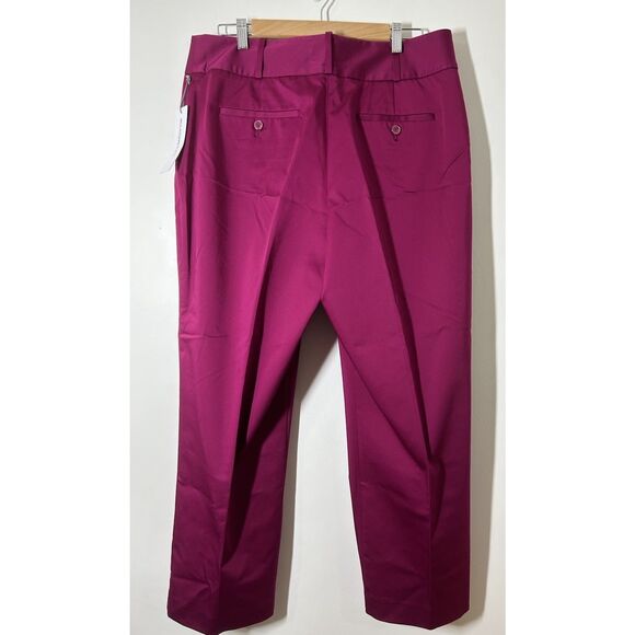Liz Claiborne Women's Size 14 Pleated Dress Pants Wine Maroon - Picture 2 of 6